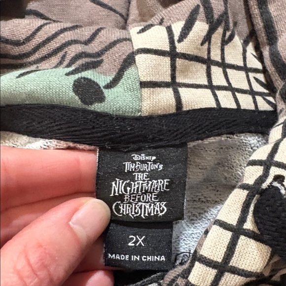 Disney The Nightmare Before Christmas Patchwork Hoodie sz 2X - Picture 7 of 9